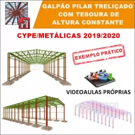 CURSO  CYPE / METALICAS 3D - PILAR TRELIADO COM TESOURA DE ALTURA CONSTANTE - BLACK FRIDAY